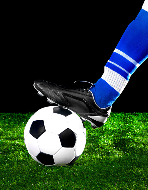 Soccer player with ball - Zdjęcie, obraz