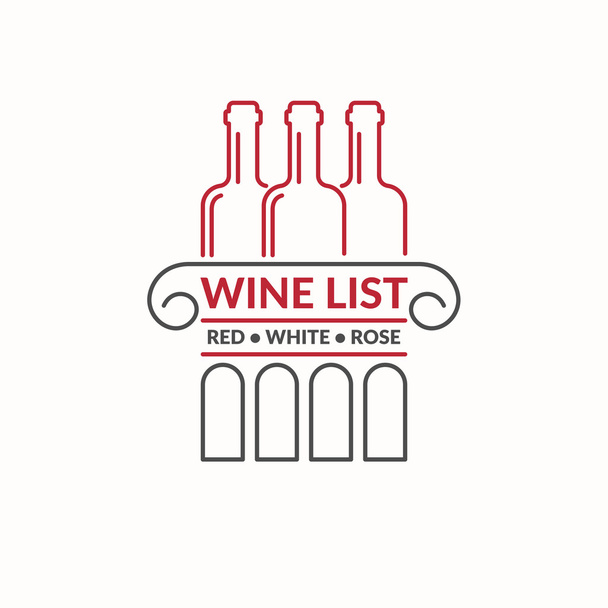 Conceito moderno de uvas e logotipo do vinho
  - Vetor, Imagem