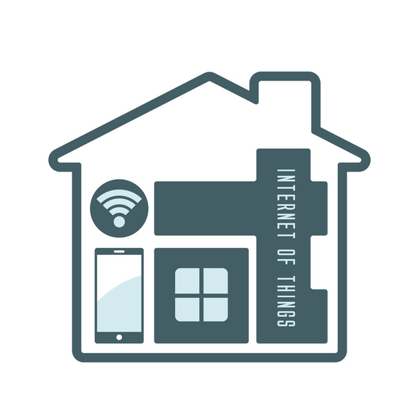 iot house technology icon - Vector, Image