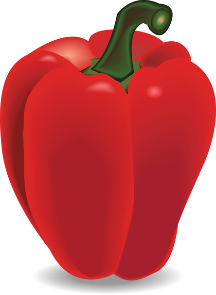illustrazione di un peperone rosso su sfondo bianco
 - Vettoriali, immagini