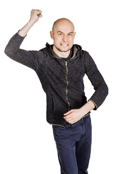 Young man wearing hoody and jeans   - Fotografie, Obrázek