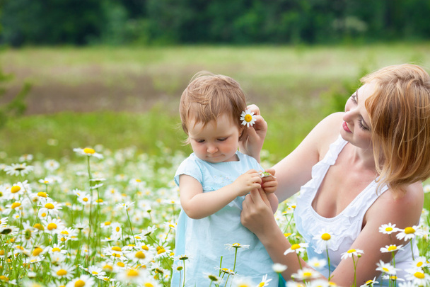 Mother with daughter on the meadow - Photo, image