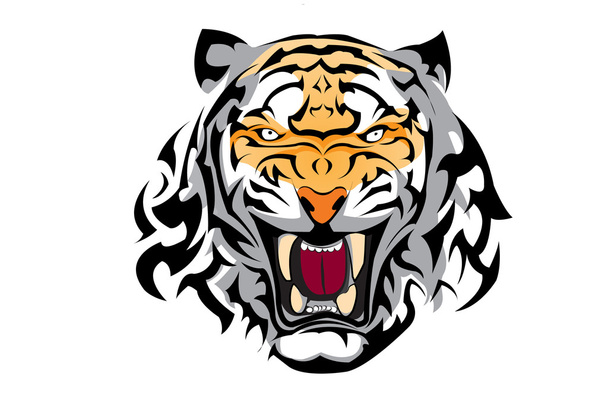 Tigre tatuaje vector
 - Vector, Imagen