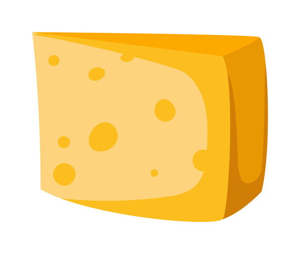 Cheese slices isolated vector - Vettoriali, immagini