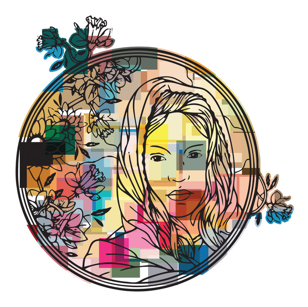 абстрактный вектор женщины из стекла
 - Вектор,изображение