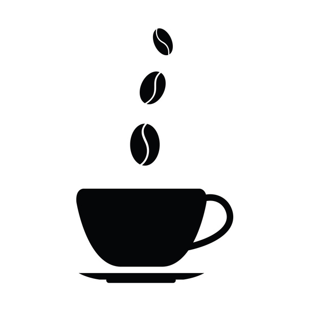 vektorové ikony černá káva - Vektor, obrázek