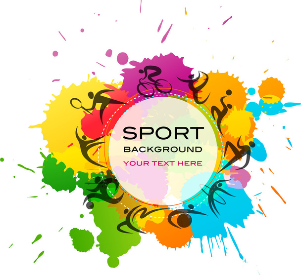 Fondo deportivo - ilustración vectorial colorido
 - Vector, Imagen