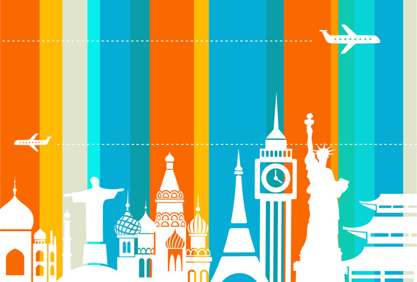 Travel background - vector - Vector, Image