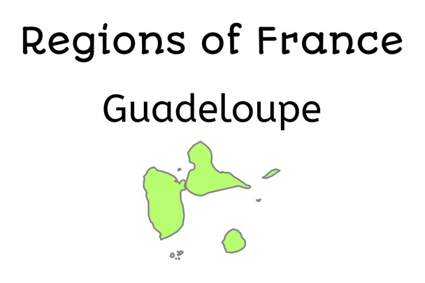 Francia mapa administrativo de Guadalupe
 - Vector, Imagen
