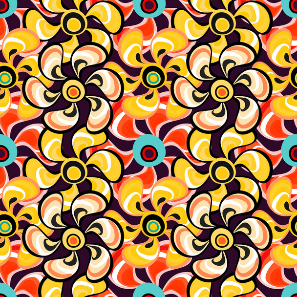 delicate abstract flowers seamless pattern - Vector, Imagen