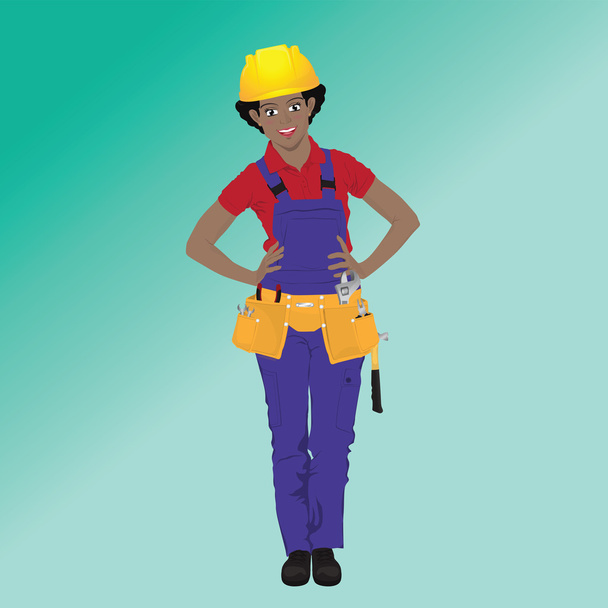 Vector illustration of female worker - Vector, Image