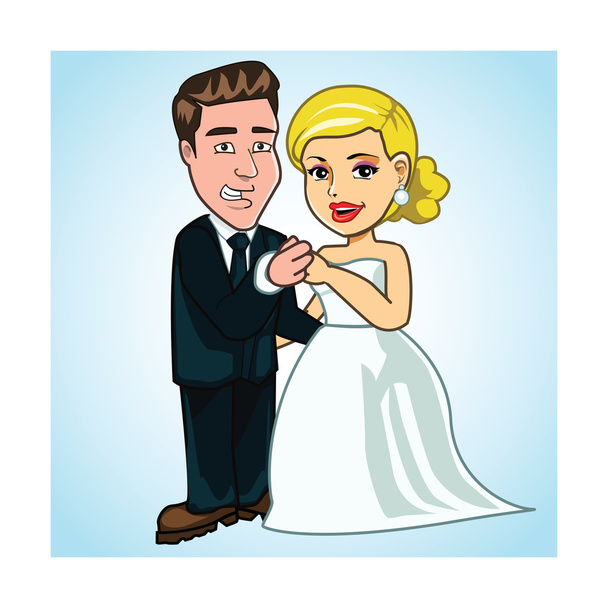 vetor de casamento noiva e noivo
 - Vetor, Imagem