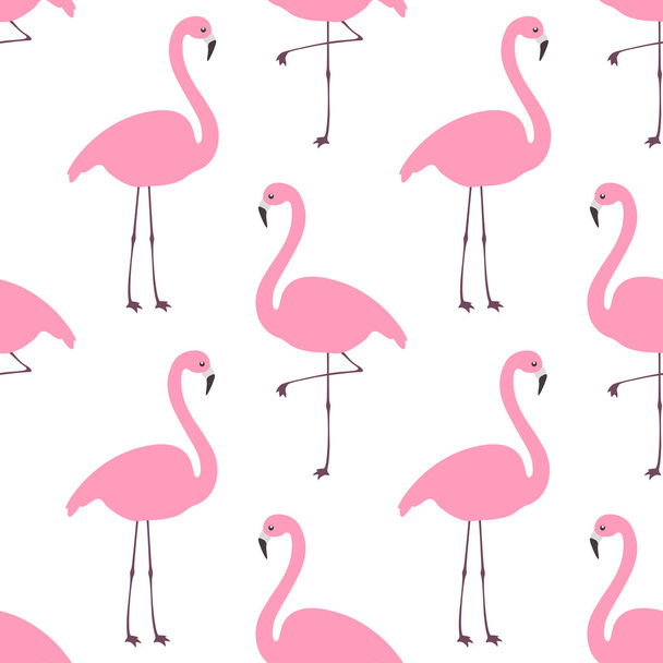 Flamingo papel de parede sem costura
 - Vetor, Imagem
