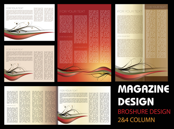 Magazine layout design - Vector, Image