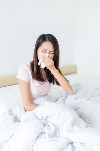 Woman suffering from cold    - Photo, Image