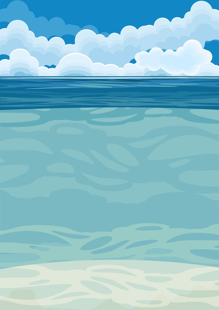 underwater landscape background - Vector, imagen