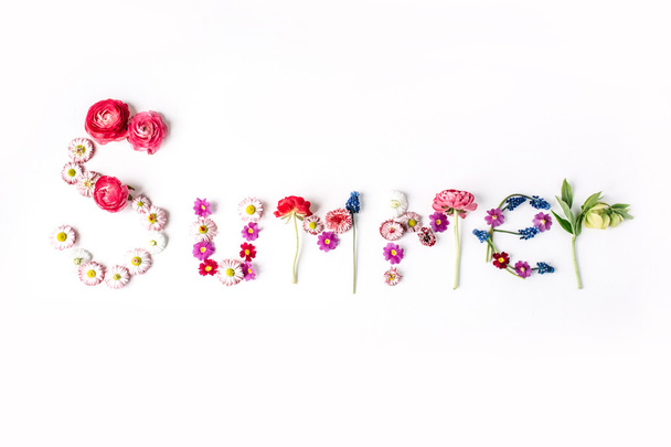 word summer isolated on white - Photo, Image