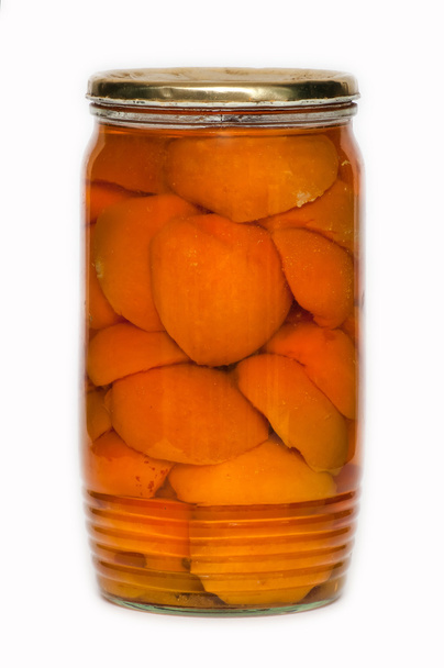 A canned apricots. - Foto, Bild