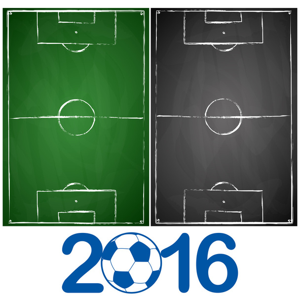 zelená a šedá Černá deska fotbalové hřiště - Vektor, obrázek
