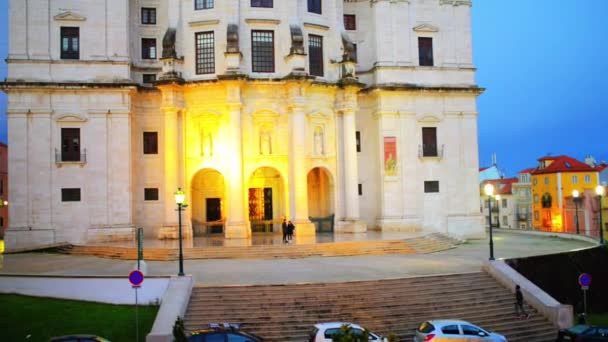 die kirche von santa engracia in lisbon, portugal - Filmmaterial, Video