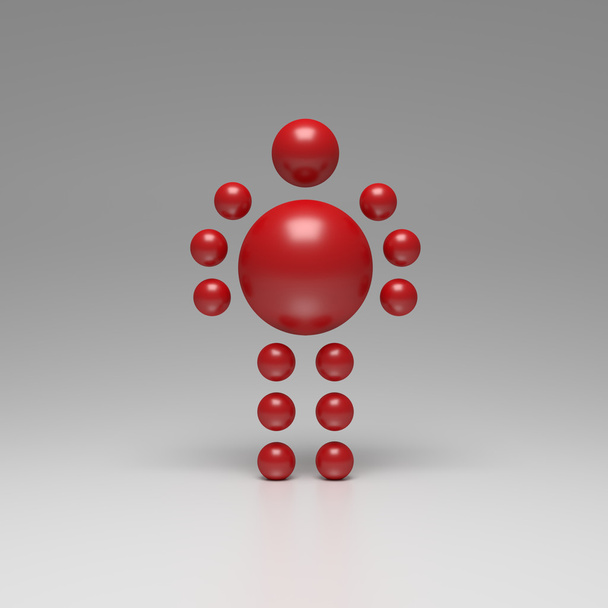 3D abstract Ballman character - Foto, afbeelding