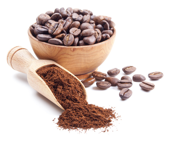 Ground coffee and coffee beans - Photo, Image