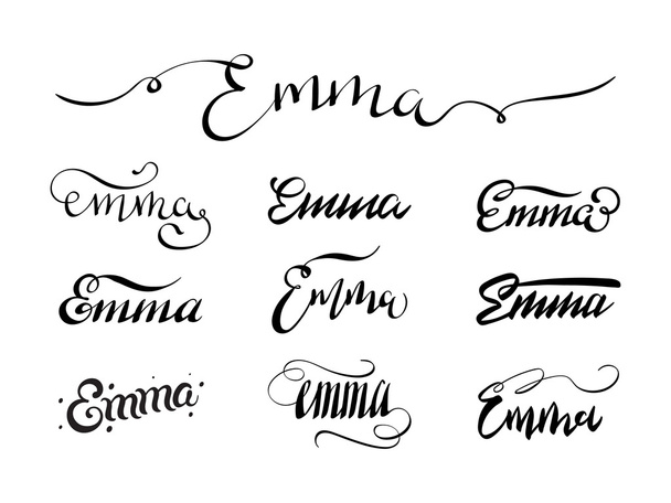 Особисте ім'я татуювання Емма - Вектор, зображення