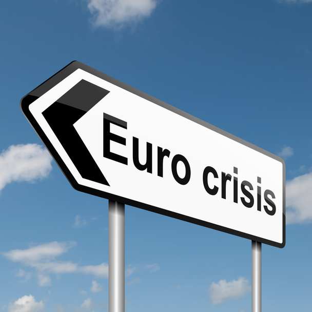 Euro-Krisenkonzept. - Foto, Bild