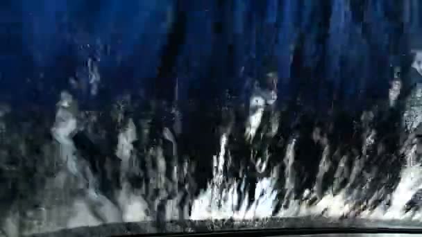 Washing car, Water, Windshield and Washing Roller - Footage, Video