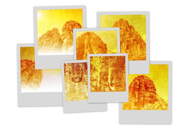 tempels van angkor polaroid stapel - Foto, afbeelding