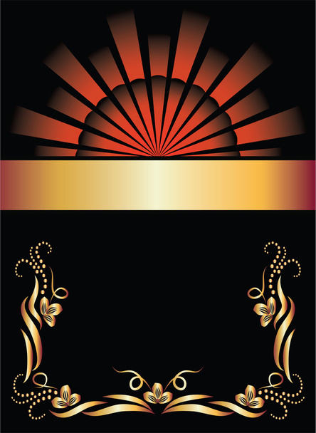 Background with ornament - Vector, afbeelding