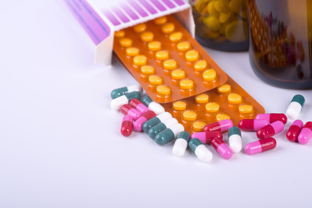 Colorful pills and tablets. - Photo, Image