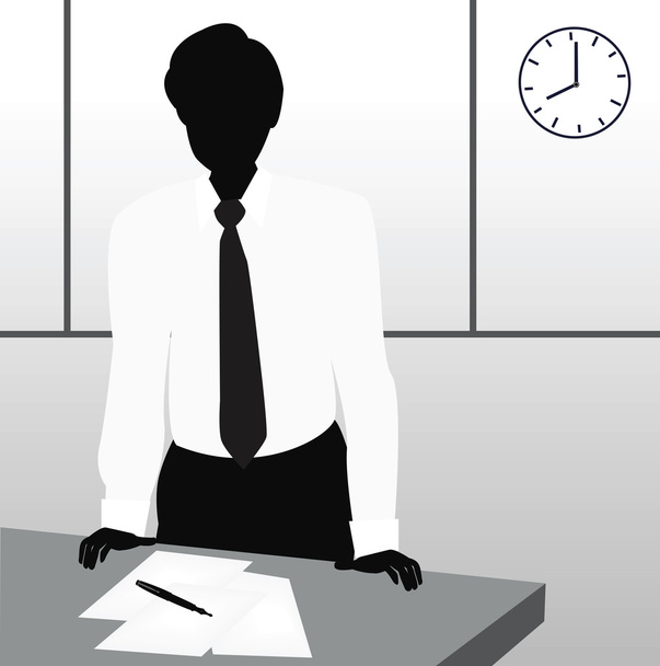 zakenman silhouet clipart illustratie - Vector, afbeelding