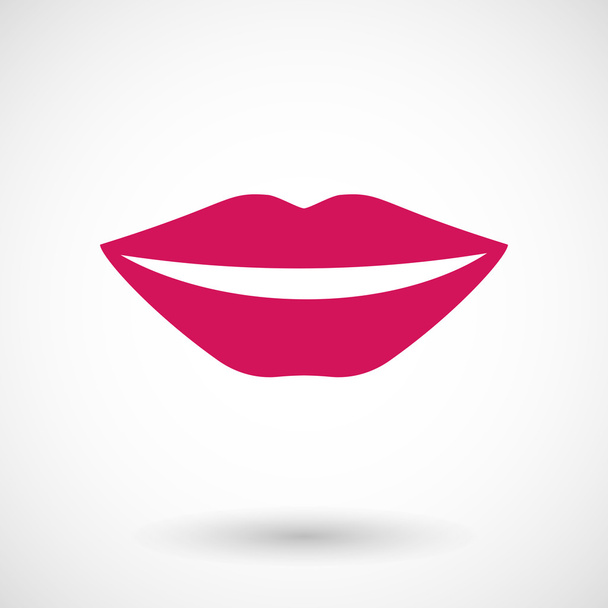 Isolated vector illustration of a female mouth smiling  - Vector, Image
