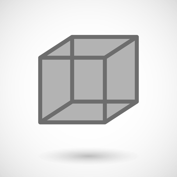 Geïsoleerde vectorillustratie van een kubus-teken - Vector, afbeelding