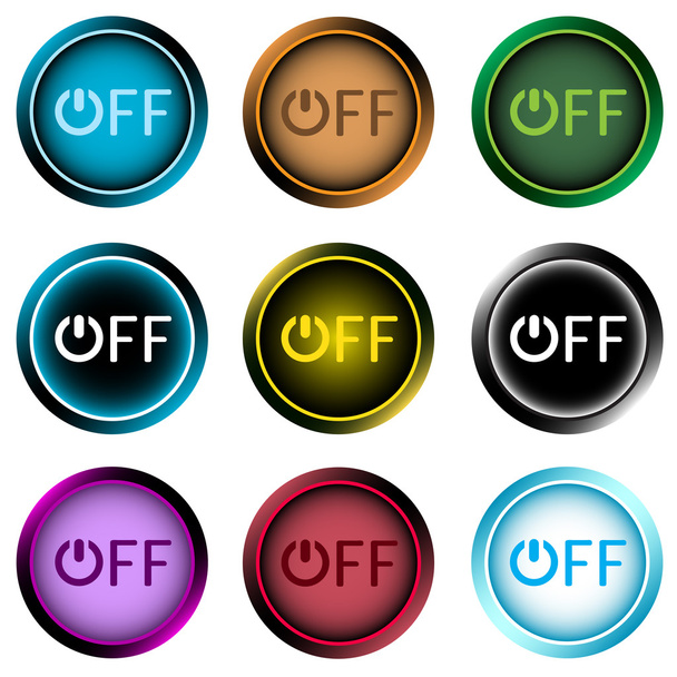 Clipart icons word off - Vector, Image