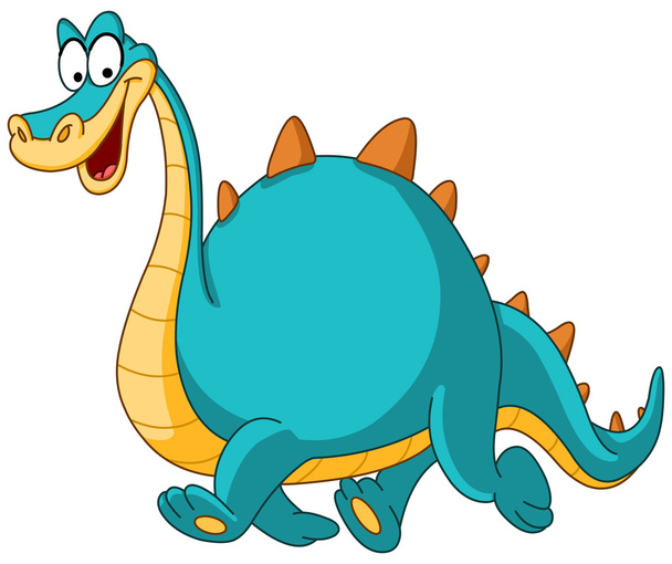 Усміхаючись, динозавр ходьба
 - Вектор, зображення