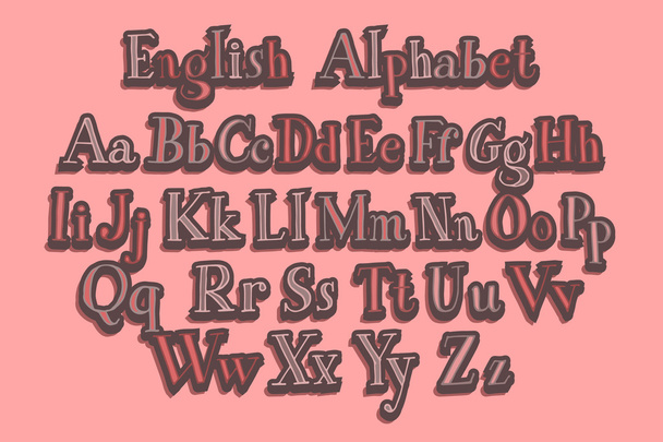Hand cut vector alphabet - Vector, Image