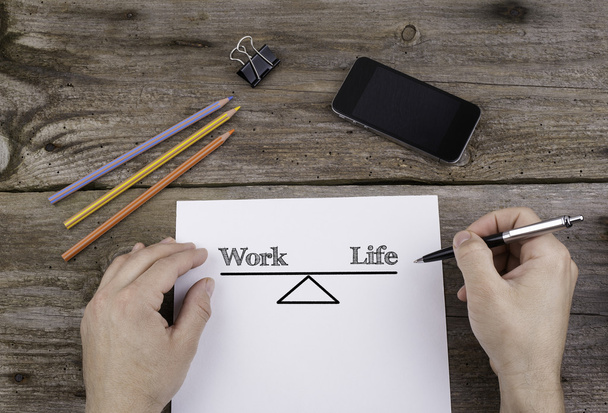 Work Life Balance. Text on a sheet of paper.  - Photo, Image