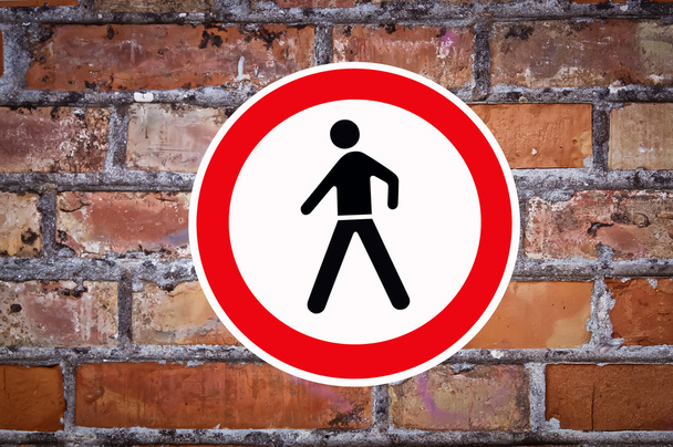 No pedestrian sign - Photo, Image