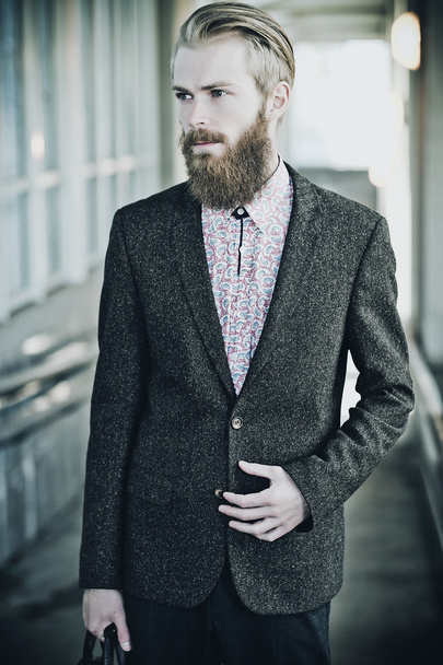 young handsome attractive bearded model man - Foto, Bild