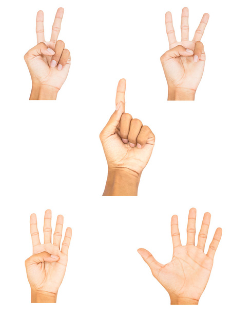 colección de dedo símbolo de la mano
 - Foto, Imagen
