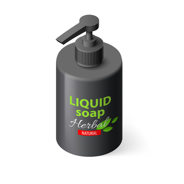 Liquid soap isometric - Vetor, Imagem