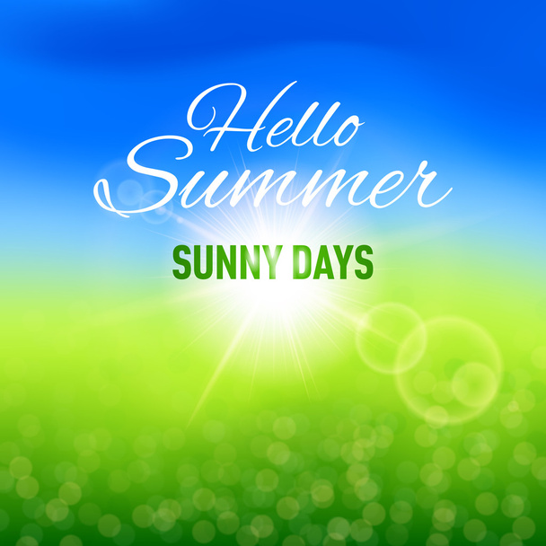 Blurred sunny background for your summer design - Διάνυσμα, εικόνα
