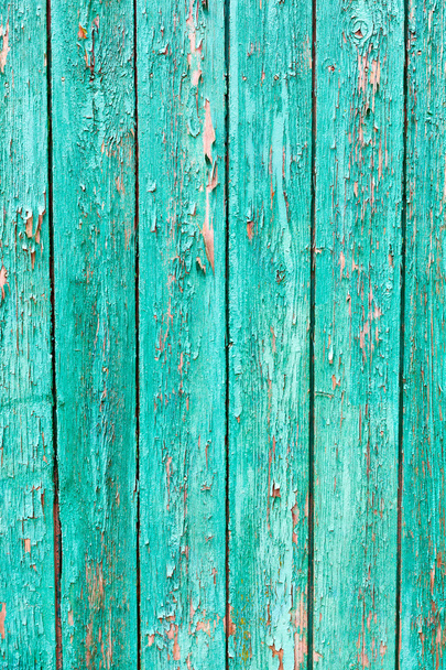 Fragment of an old blue door. Texture vintage wood. - Foto, afbeelding