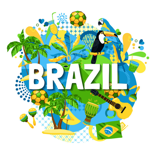 ブラジルカーニバルポスター - ベクター画像