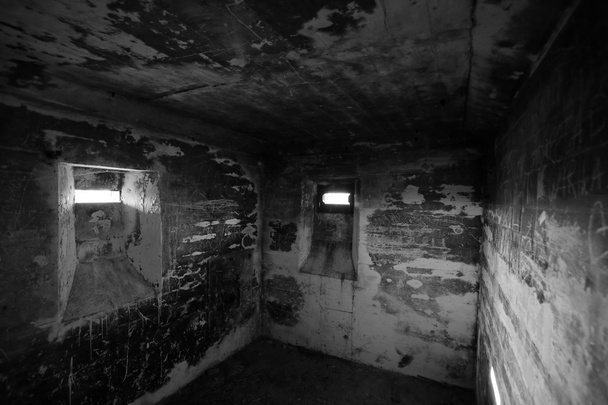 Lostau Bunker BW - Φωτογραφία, εικόνα