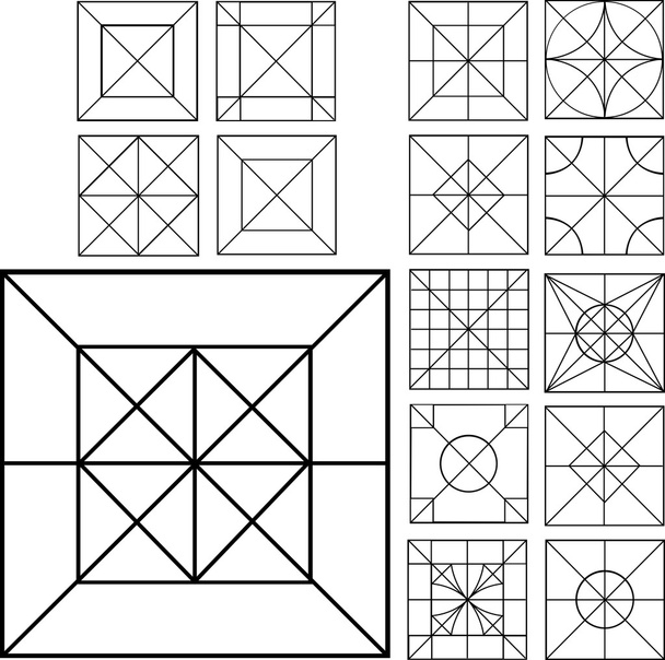 Σύνολο τετραγωνικών Dingbats - Διάνυσμα, εικόνα