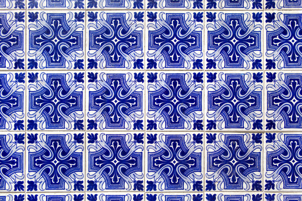 blue azulejos - tiles from Lisbon - Foto, Imagen