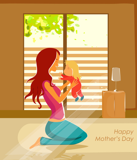 Glücklicher Muttertag Hintergrundkonzept - Vektor, Bild